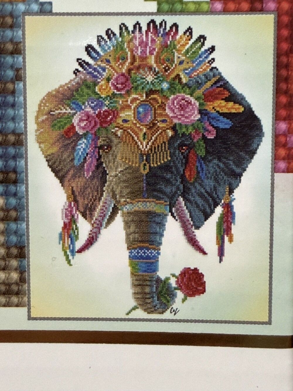 Diamond Dotz Diamond Art Kit ROUND Gems Bohemian Elephant 16”x20” New